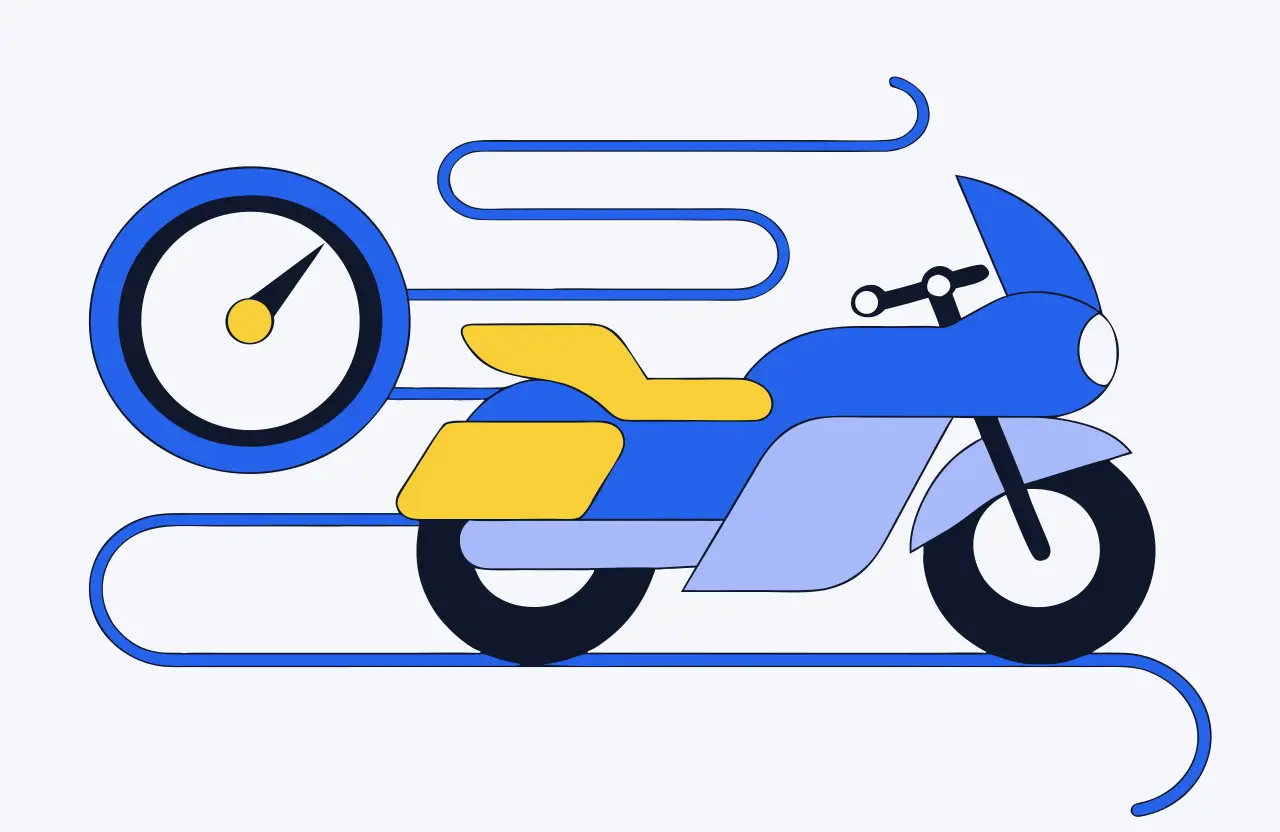 Illustratie: kilometerstand van een motorfiets